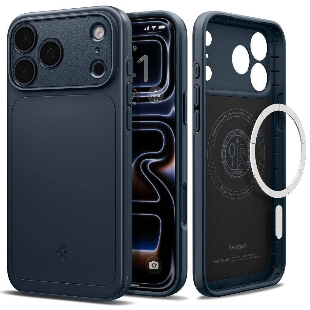 Spigen Thin Fit MagSafe hoesje voor iPhone 17 Pro Max en iPhone 18 Pro Max - Metaalgrijs