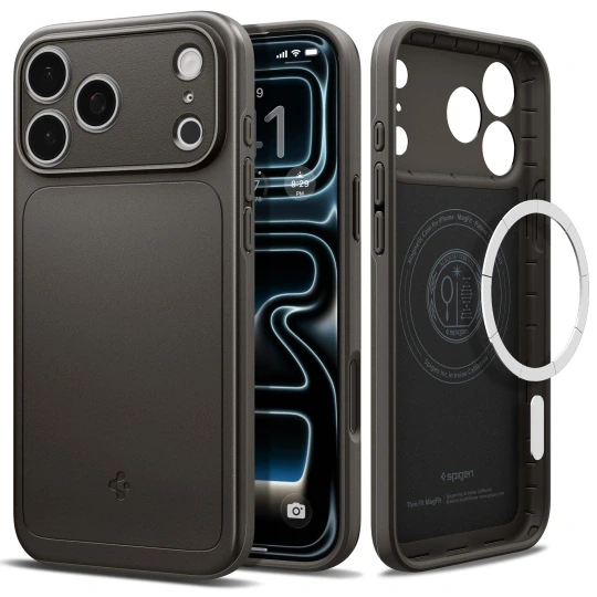 Spigen Thin Fit MagSafe hoesje voor iPhone 17 Pro Max en iPhone 18 Pro Max - Grijs