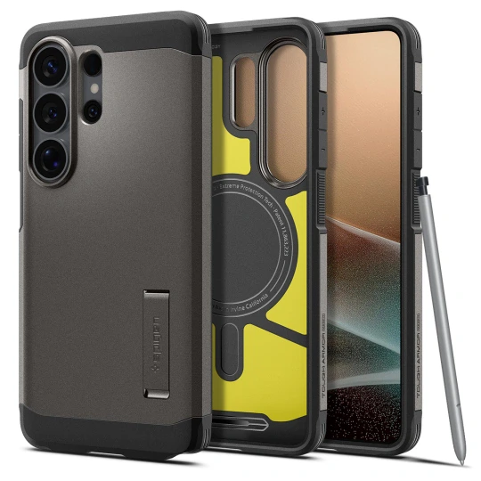 Spigen Tough Armor Mag Magnetisch hoesje voor Samsung Galaxy S26 Ultra - Grijs