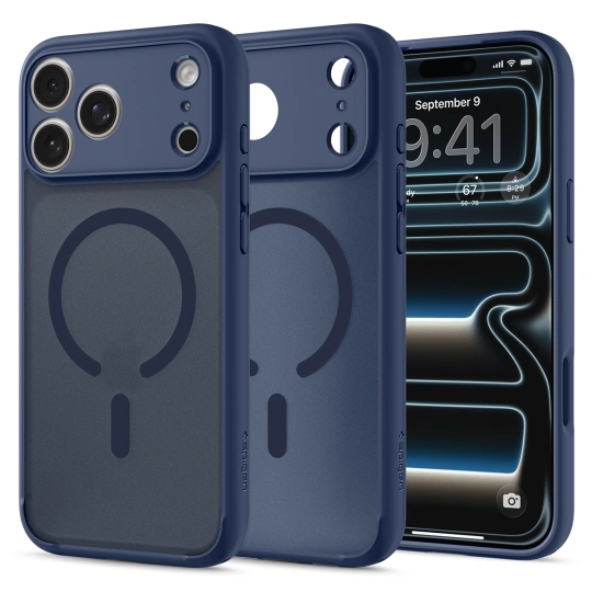 Spigen Ultra Hybrid MagSafe hoesje voor iPhone 17 Pro Max en iPhone 18 Pro Max - Frost Deep Blue