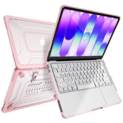 Turtle Shift Shield hardcase laptopcover voor MacBook Neo 13 inch 2026 A18 - Roze Blos