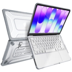 Turtle Shift Shield hardcase laptopcover voor MacBook Neo 13 inch 2026 A18 - grijs/zilver
