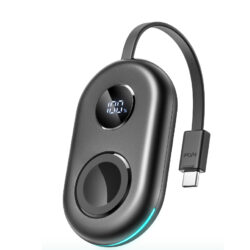 Joyroom JR-W09 2500mAh Draagbare Draadloze Powerbank voor Apple Watch met USB-C - Zwart
