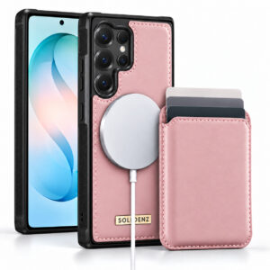 Solidenz MagSafe Wallet Backcover voor Samsung Galaxy S24 Ultra - Roze