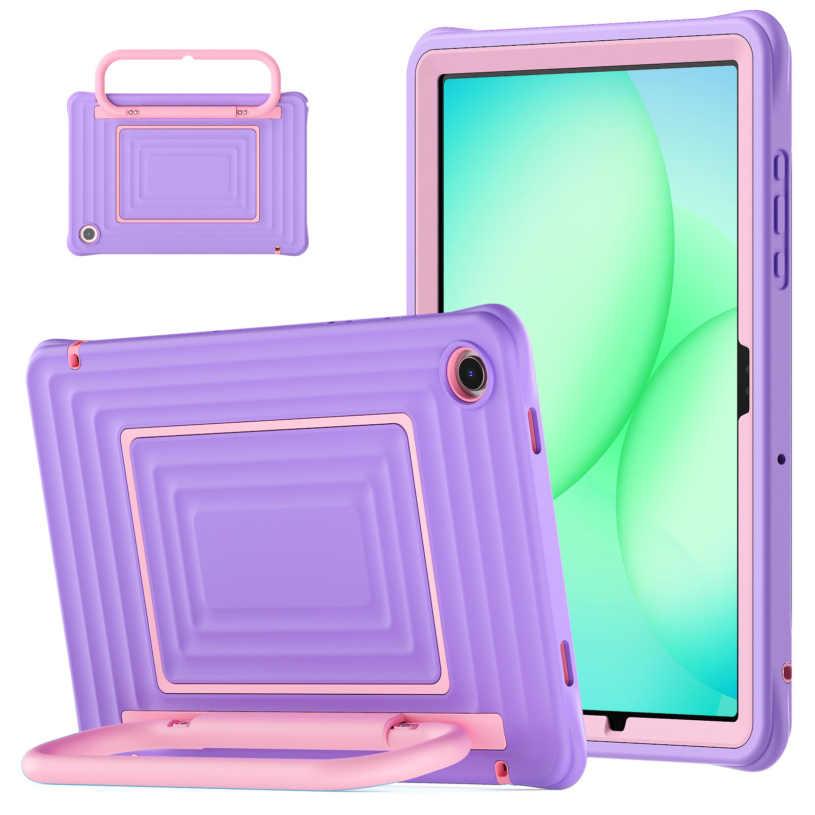 Solidenz WaveCase kinderhoes voor Samsung Galaxy Tab A11 Plus en Samsung Galaxy Tab A9 Plus - Paars
