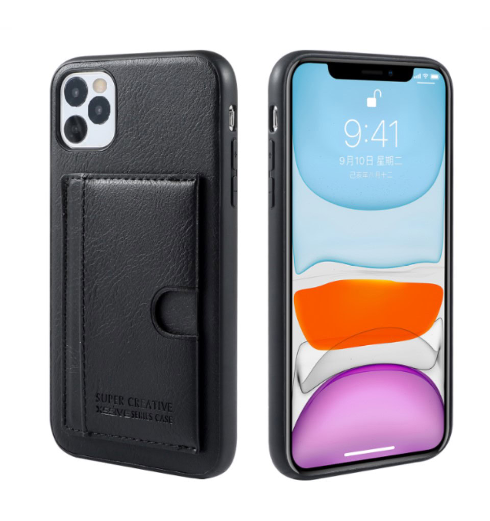 FONU Back Case Met Kaarthouder iPhone 11 Pro - Zwart
