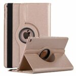 variatie iPad 6/5 Hoes – 6e/5e Generatie – Case – Cover – Bookcase – 9.7 Inch – 2018/2017 – 360 Draaibaar – Roterend – Met Standaard – Goud