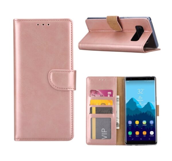 Fonu Boekmodel Hoesje Samsung Galaxy Note 8 - Rosegoud