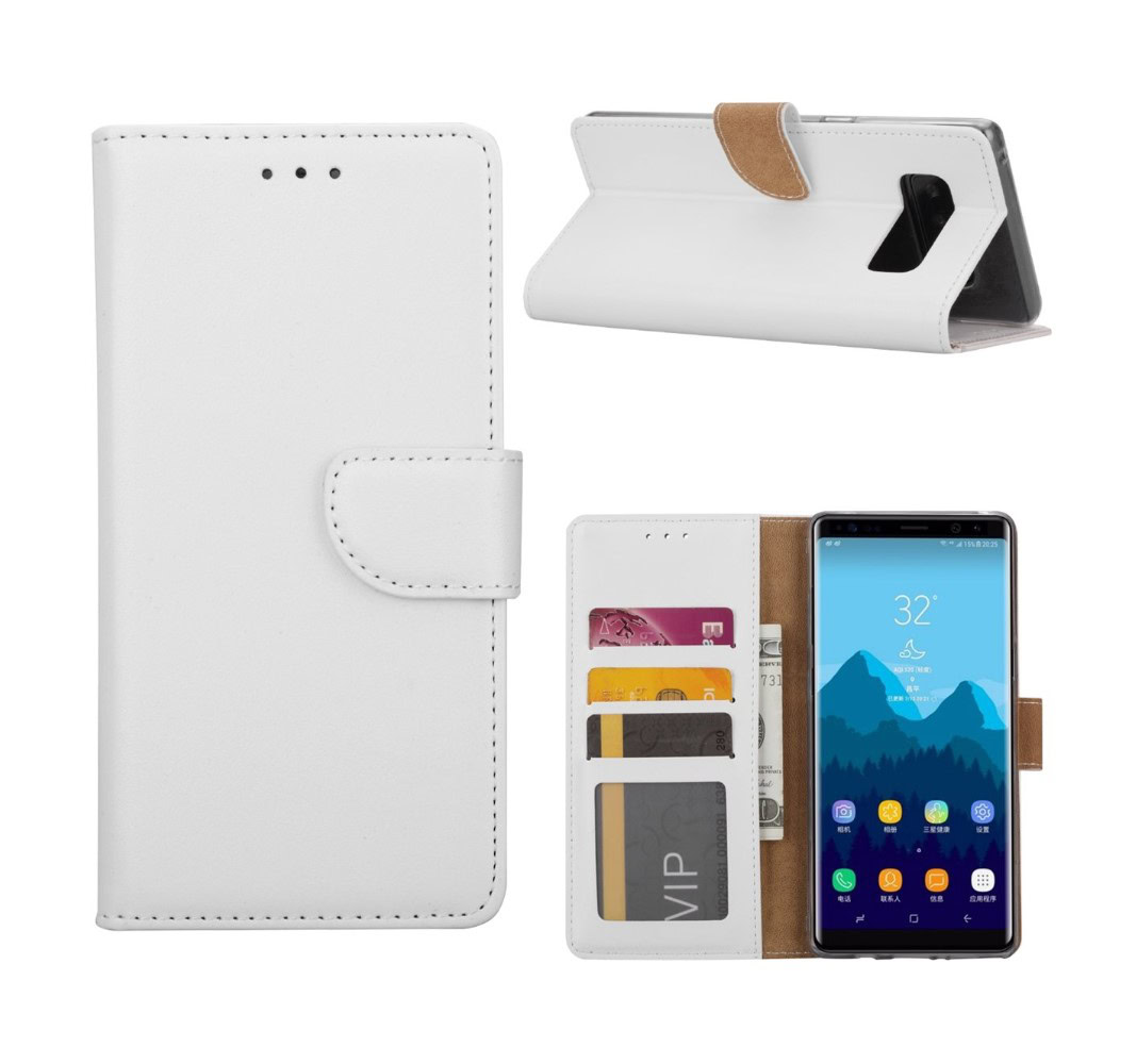 Fonu Boekmodel Hoesje Samsung Galaxy Note 8 - Wit