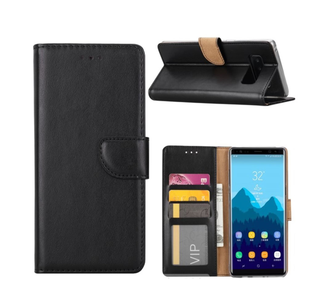 Fonu Boekmodel Hoesje Samsung Galaxy Note 8 - Zwart