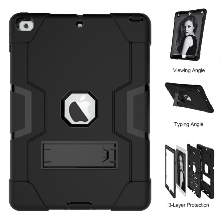 Shockproof Standcase Hoes iPad 2018 - iPad 2017 - 9.7 inch - Zwart