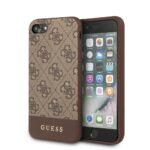 variatie GUESS Stripe Logo Hoesje iPhone 8 / 7 / SE (2020) – Bruin